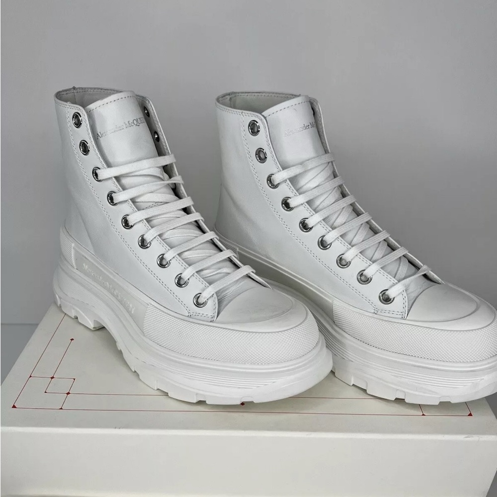White High-Top Sneakers alexander mcqueen size37 Almost new